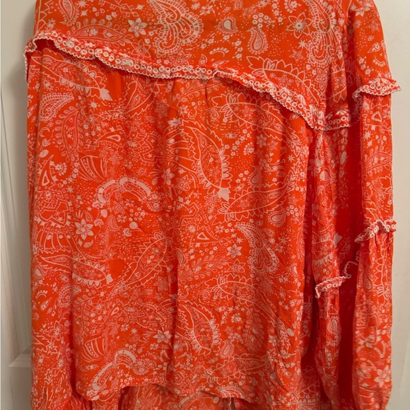 Orange and white shirt size 18 by Monsoon UK made in Indonesia. - Picture 4 of 5